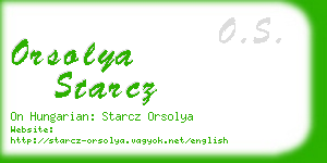 orsolya starcz business card